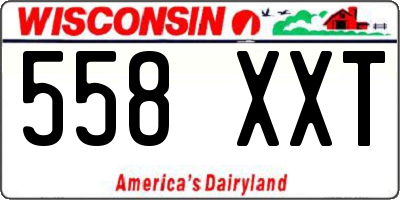 WI license plate 558XXT