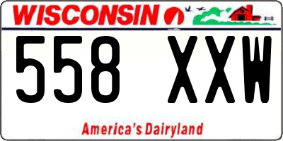 WI license plate 558XXW