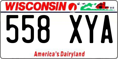 WI license plate 558XYA
