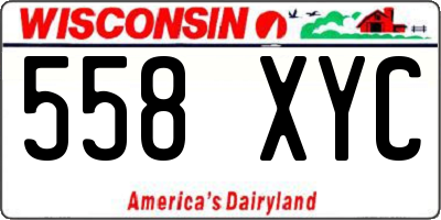 WI license plate 558XYC