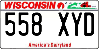 WI license plate 558XYD