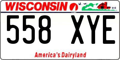 WI license plate 558XYE