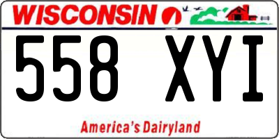WI license plate 558XYI
