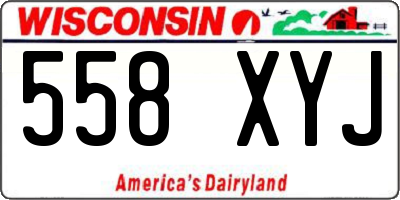 WI license plate 558XYJ