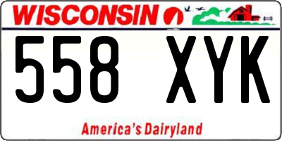 WI license plate 558XYK