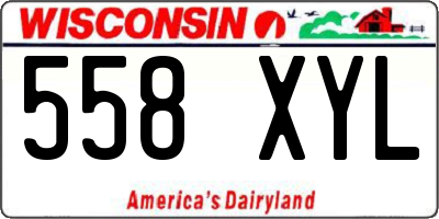 WI license plate 558XYL