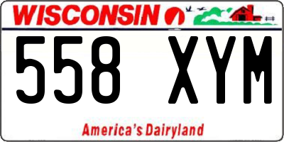 WI license plate 558XYM