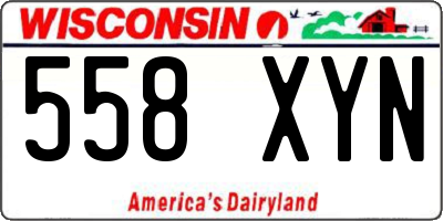WI license plate 558XYN