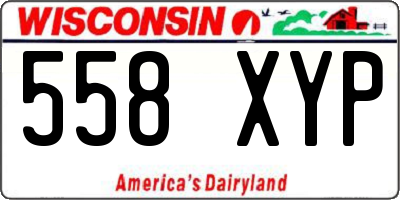 WI license plate 558XYP