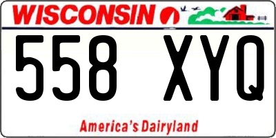 WI license plate 558XYQ