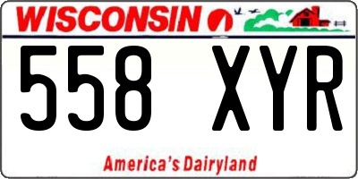 WI license plate 558XYR