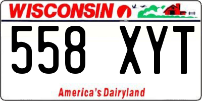 WI license plate 558XYT