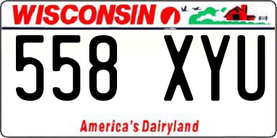 WI license plate 558XYU