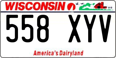 WI license plate 558XYV