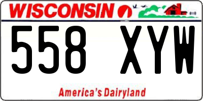 WI license plate 558XYW