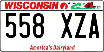 WI license plate 558XZA
