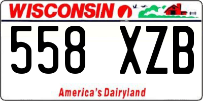 WI license plate 558XZB