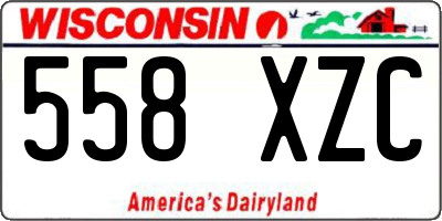 WI license plate 558XZC