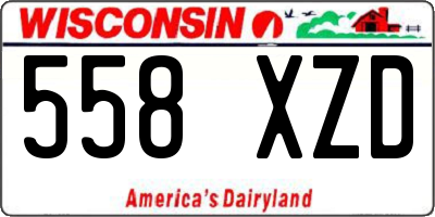 WI license plate 558XZD
