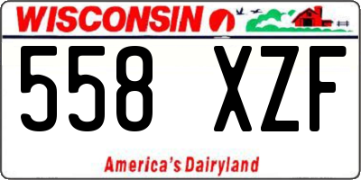 WI license plate 558XZF