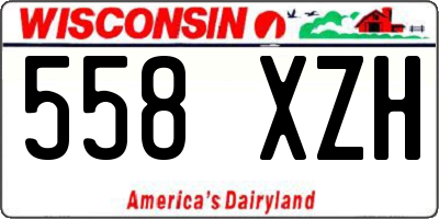 WI license plate 558XZH