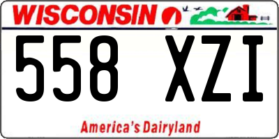 WI license plate 558XZI
