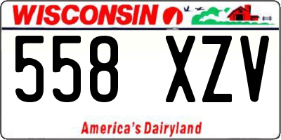 WI license plate 558XZV