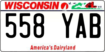 WI license plate 558YAB