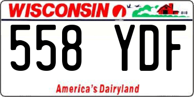 WI license plate 558YDF