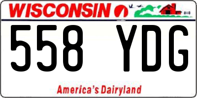 WI license plate 558YDG