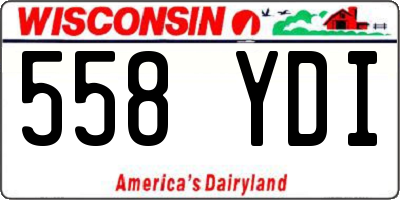 WI license plate 558YDI
