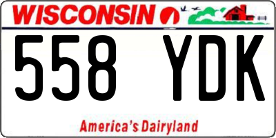 WI license plate 558YDK