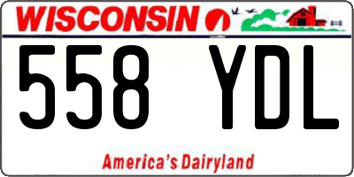 WI license plate 558YDL