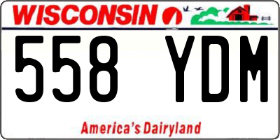 WI license plate 558YDM