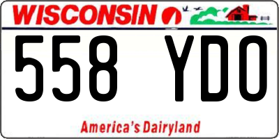 WI license plate 558YDO