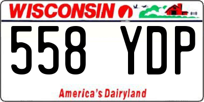 WI license plate 558YDP