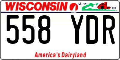 WI license plate 558YDR