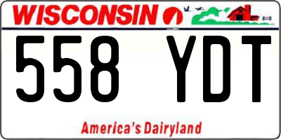 WI license plate 558YDT
