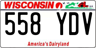 WI license plate 558YDV