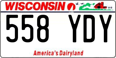 WI license plate 558YDY
