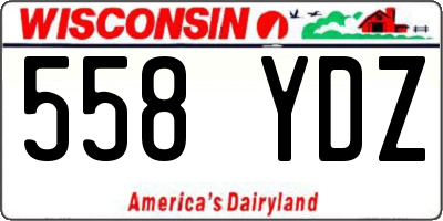 WI license plate 558YDZ