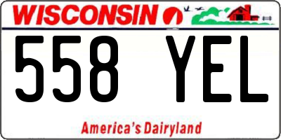 WI license plate 558YEL