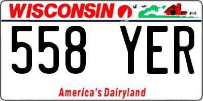 WI license plate 558YER