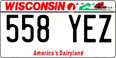 WI license plate 558YEZ