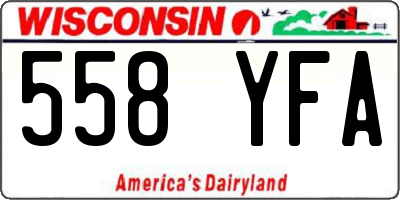 WI license plate 558YFA
