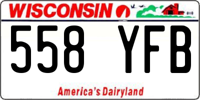 WI license plate 558YFB