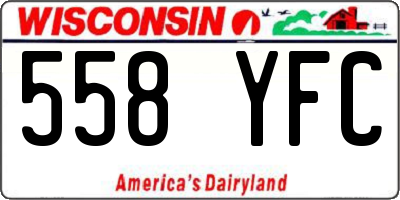 WI license plate 558YFC