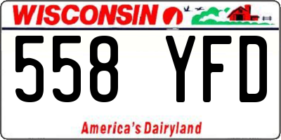 WI license plate 558YFD