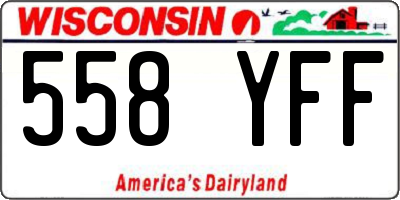 WI license plate 558YFF