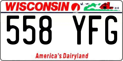 WI license plate 558YFG